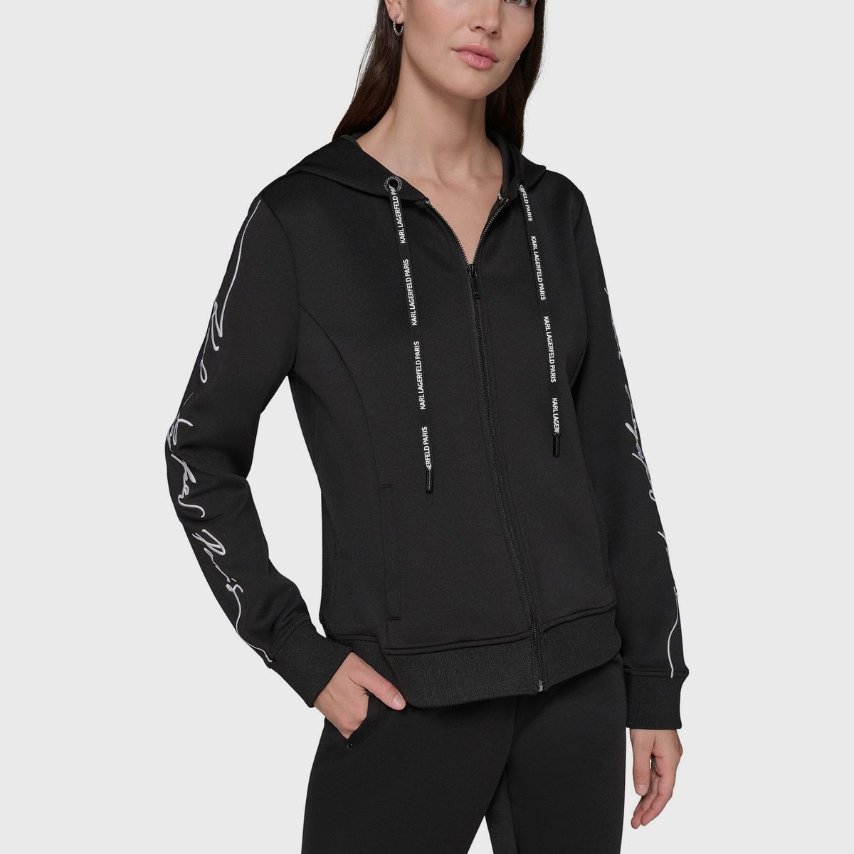 KARL LAGERFELD - Polerón con firma en las mangas