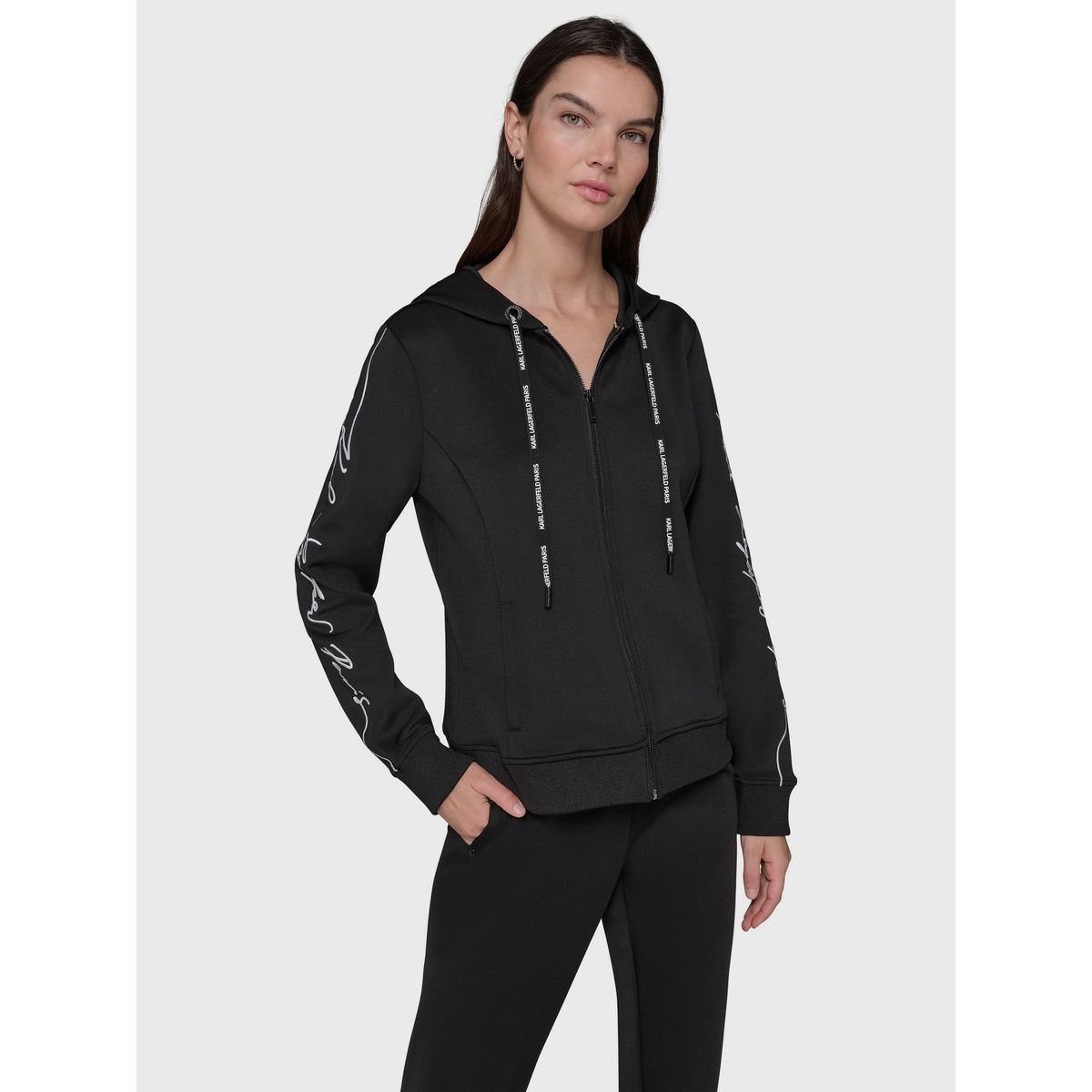 KARL LAGERFELD - Polerón con firma en las mangas