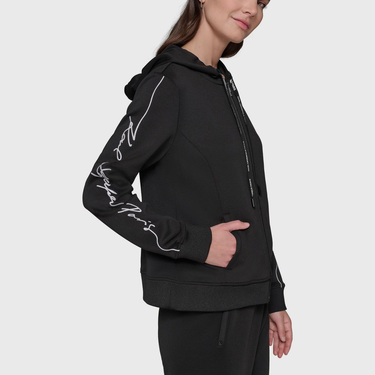 KARL LAGERFELD - Polerón con firma en las mangas