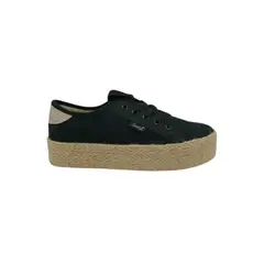 HERIEL - Zapatilla Negra Textil Mujer