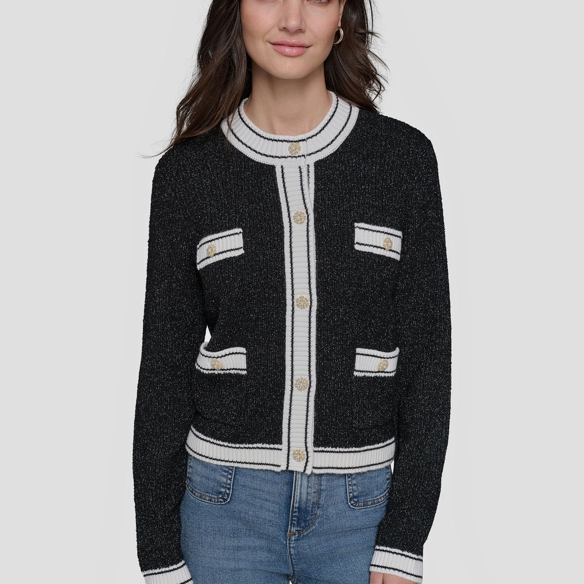KARL LAGERFELD - Sweater adornado con 4 bolsillos