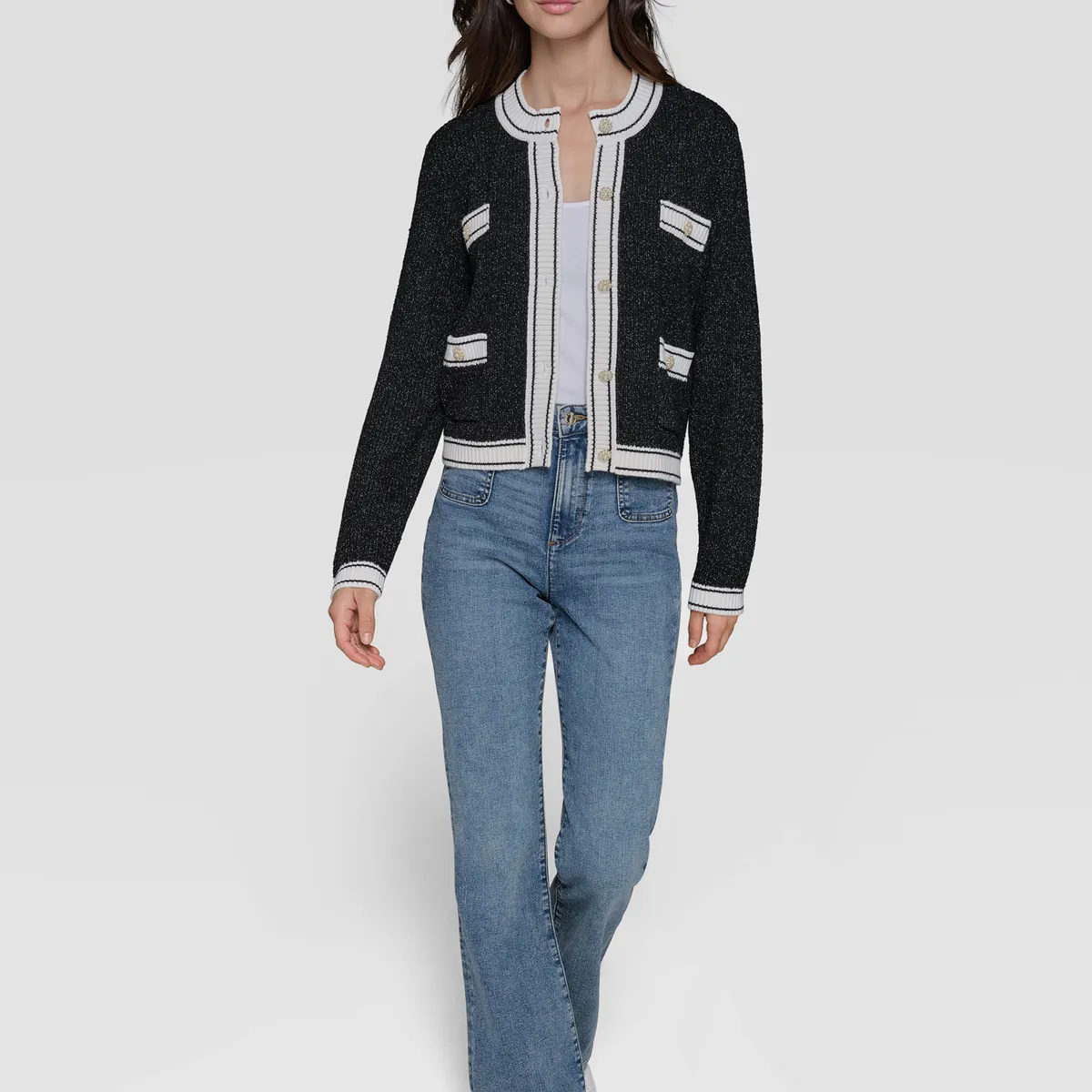 KARL LAGERFELD - Sweater adornado con 4 bolsillos