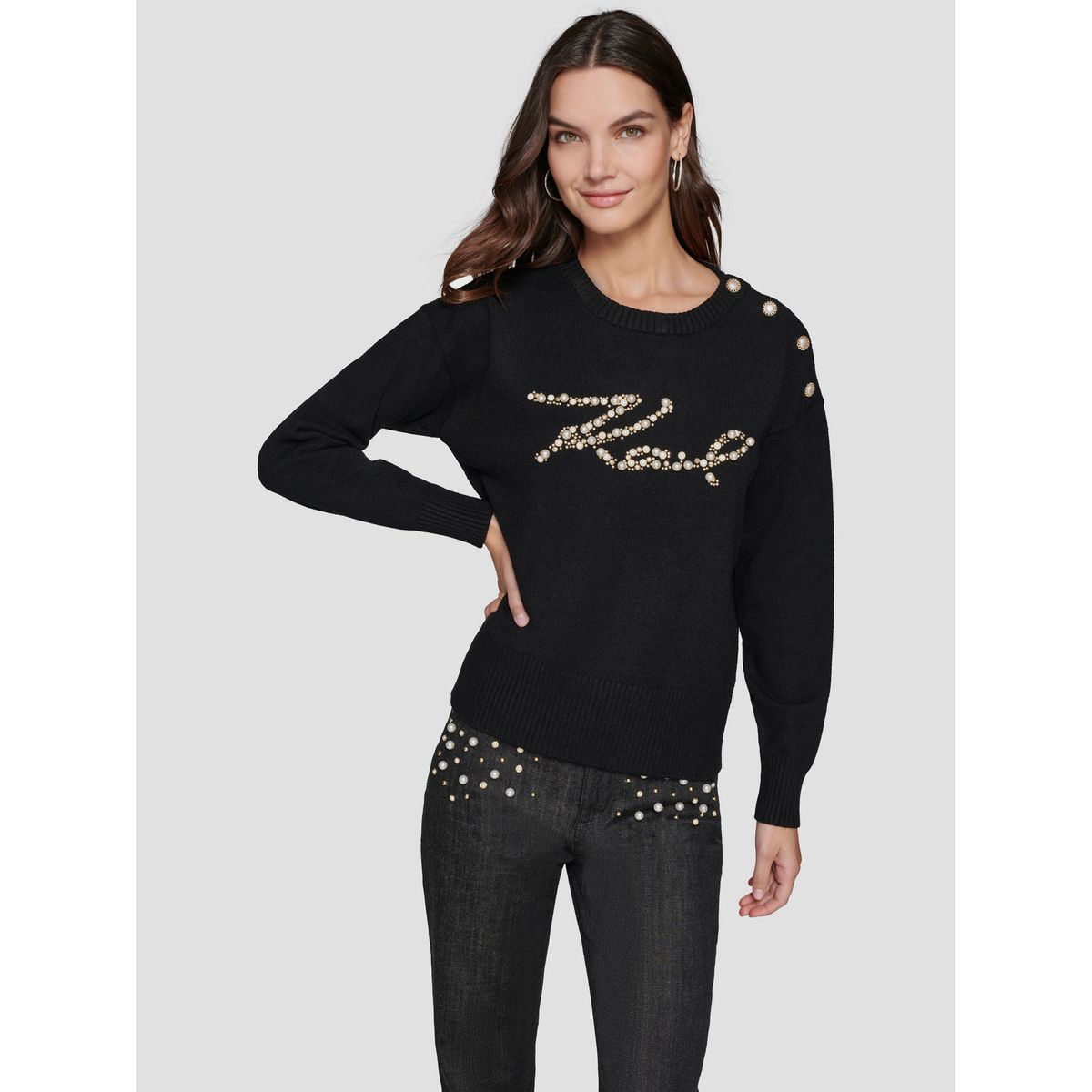 KARL LAGERFELD - Sweater KARL con perlas