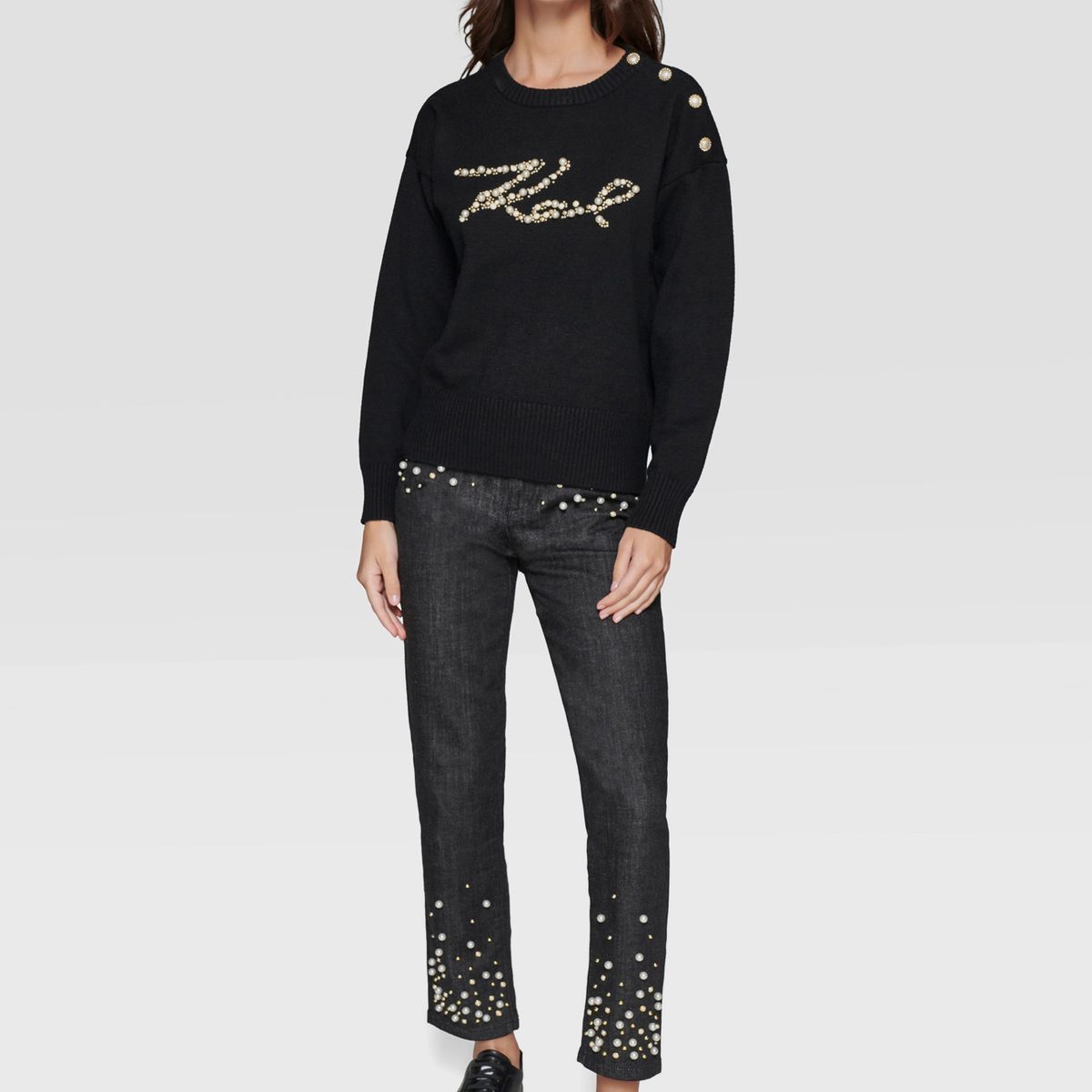 KARL LAGERFELD - Sweater KARL con perlas