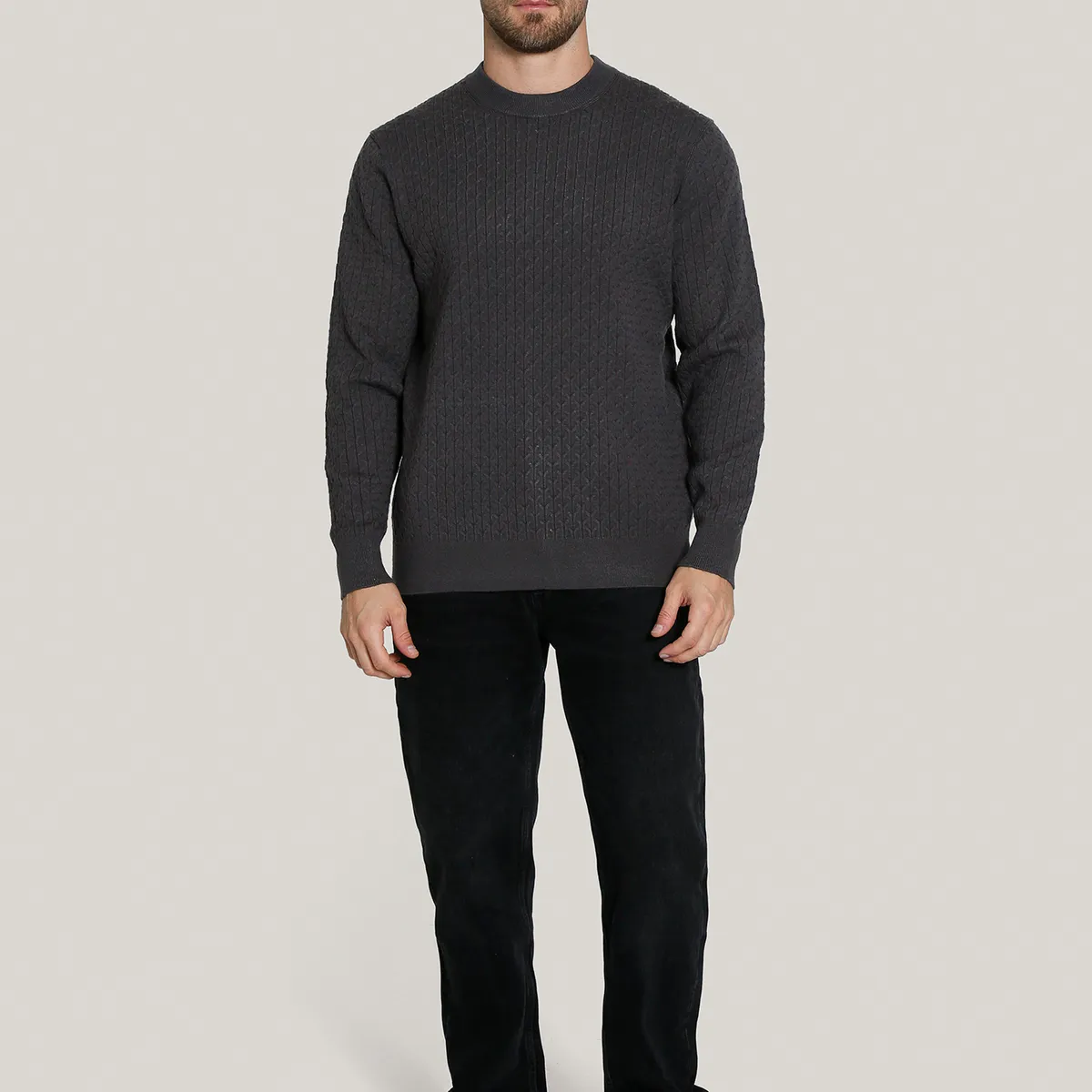 KARL LAGERFELD - Sweater texturizado geométrico