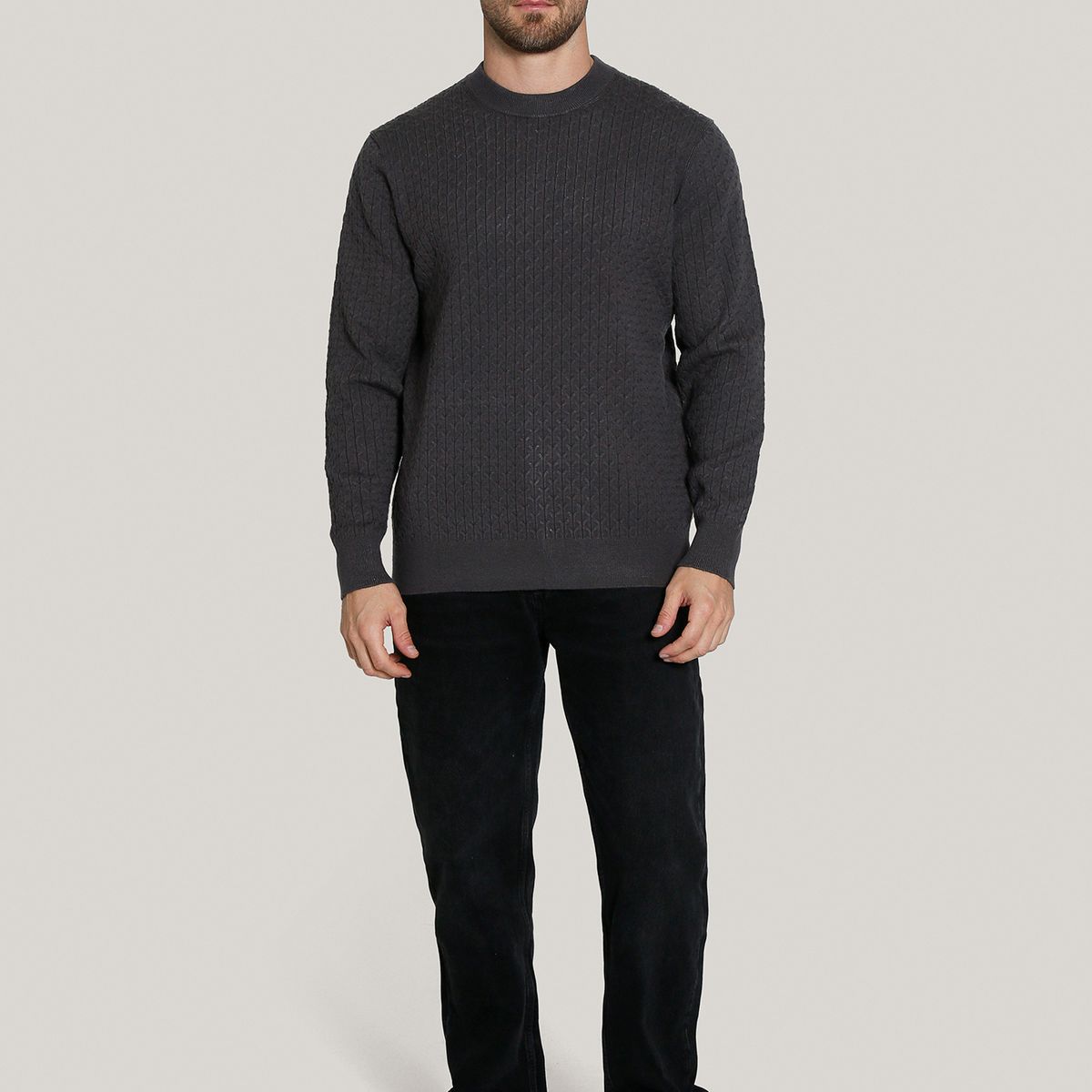 KARL LAGERFELD - Sweater texturizado geométrico