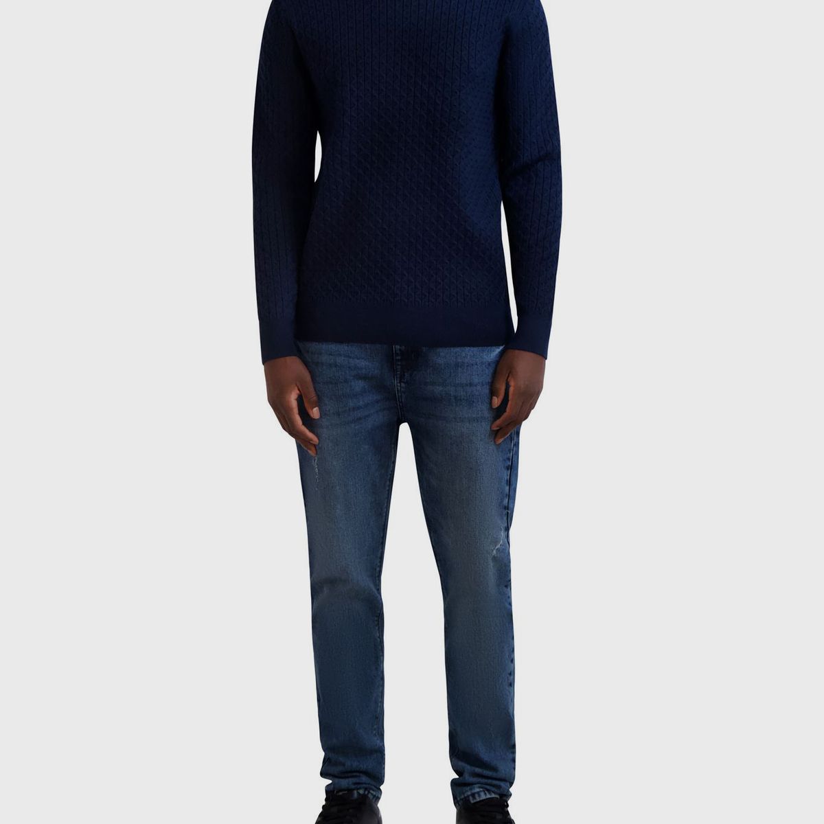 KARL LAGERFELD - Sweater texturizado geométrico