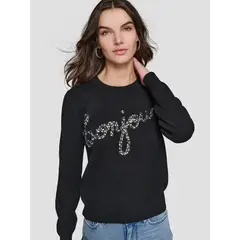 KARL LAGERFELD - Sweater bonjour con cristales