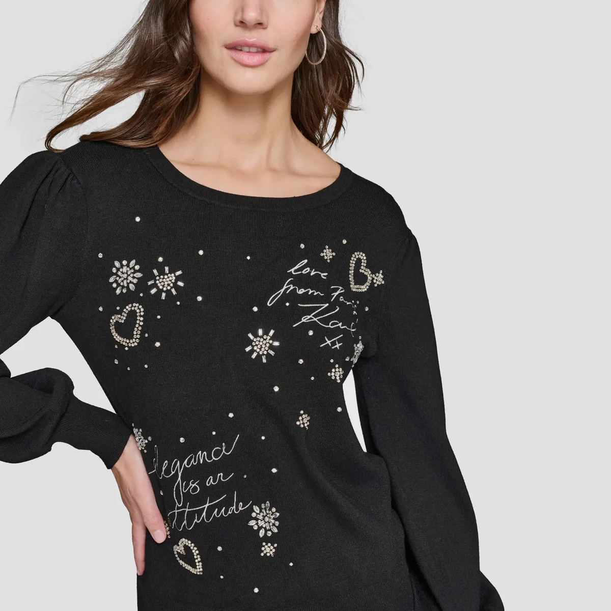 KARL LAGERFELD - Sweater adornado