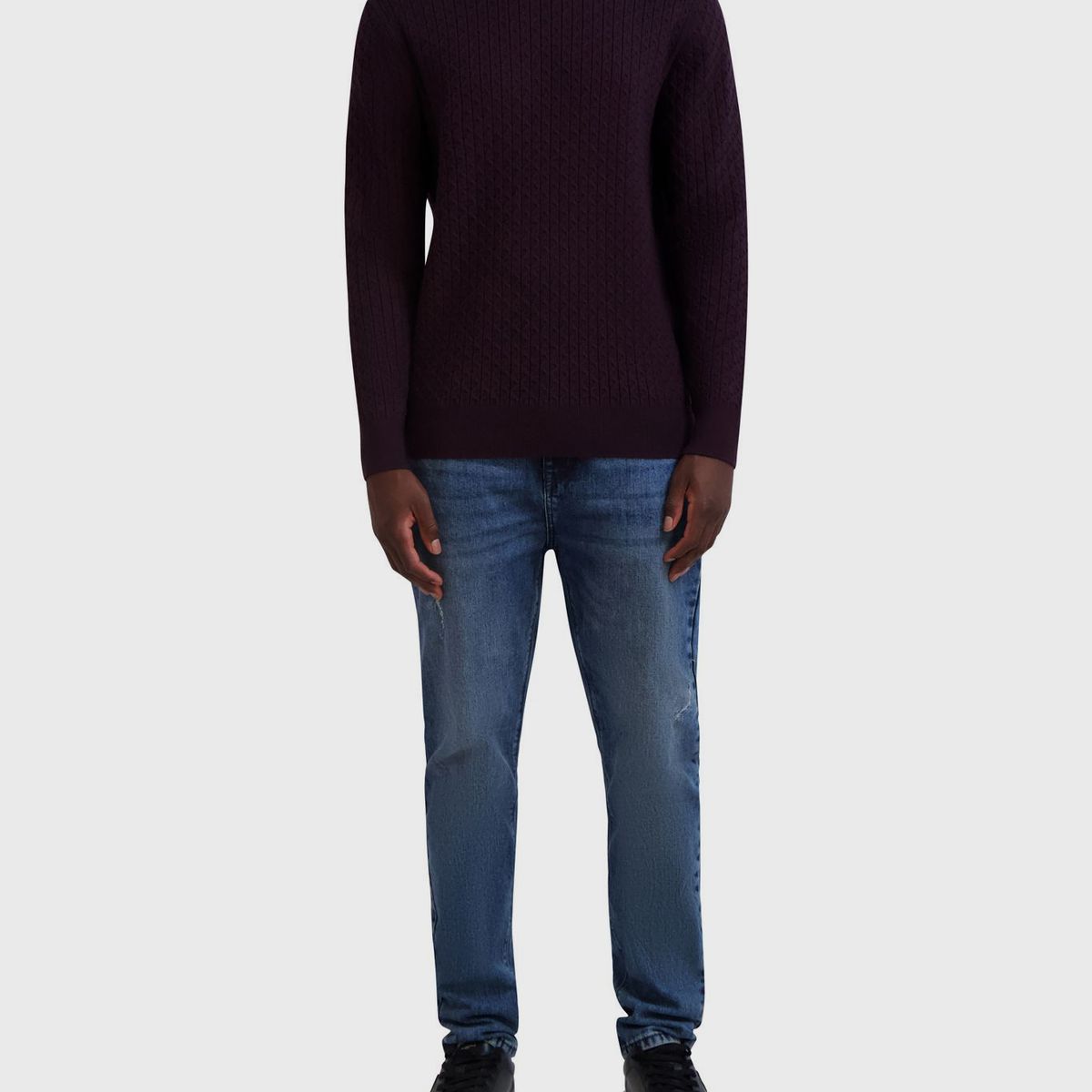 KARL LAGERFELD - Sweater texturizado geométrico