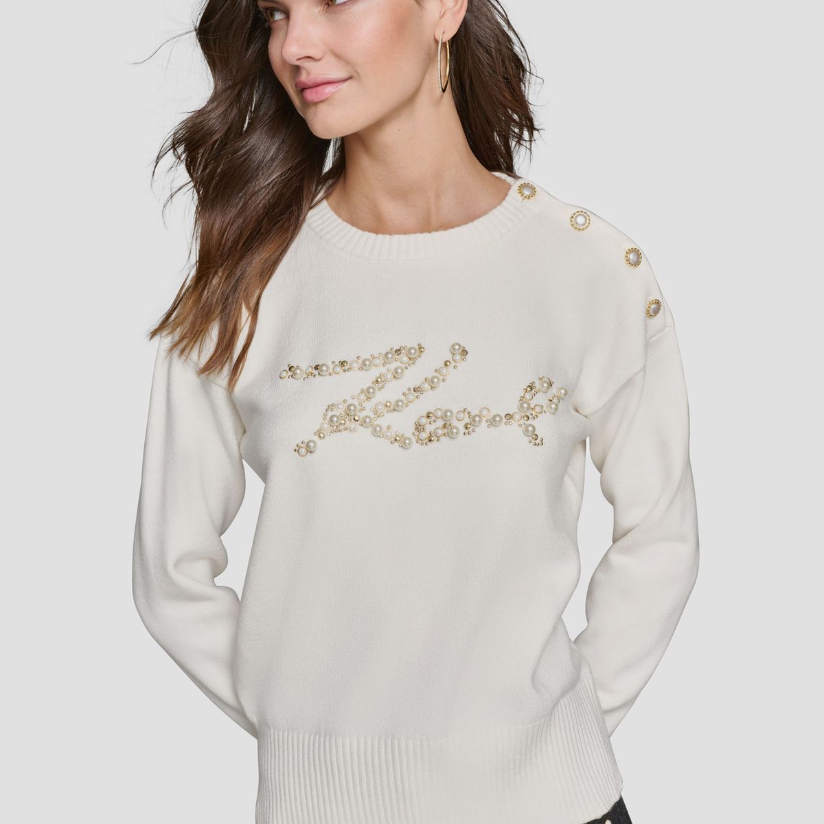 KARL LAGERFELD - Sweater KARL con perlas