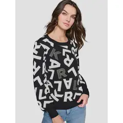 KARL LAGERFELD - Sweater con logo KARL desordenado
