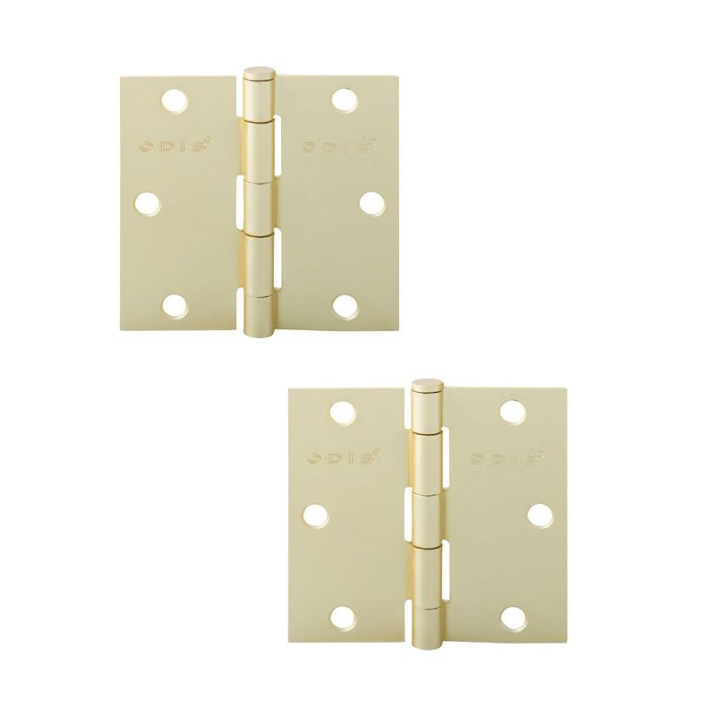 ODIS - Pack 2 Bisagras Acero Odis 3,5”×3,5”×2,0mm - Bronce
