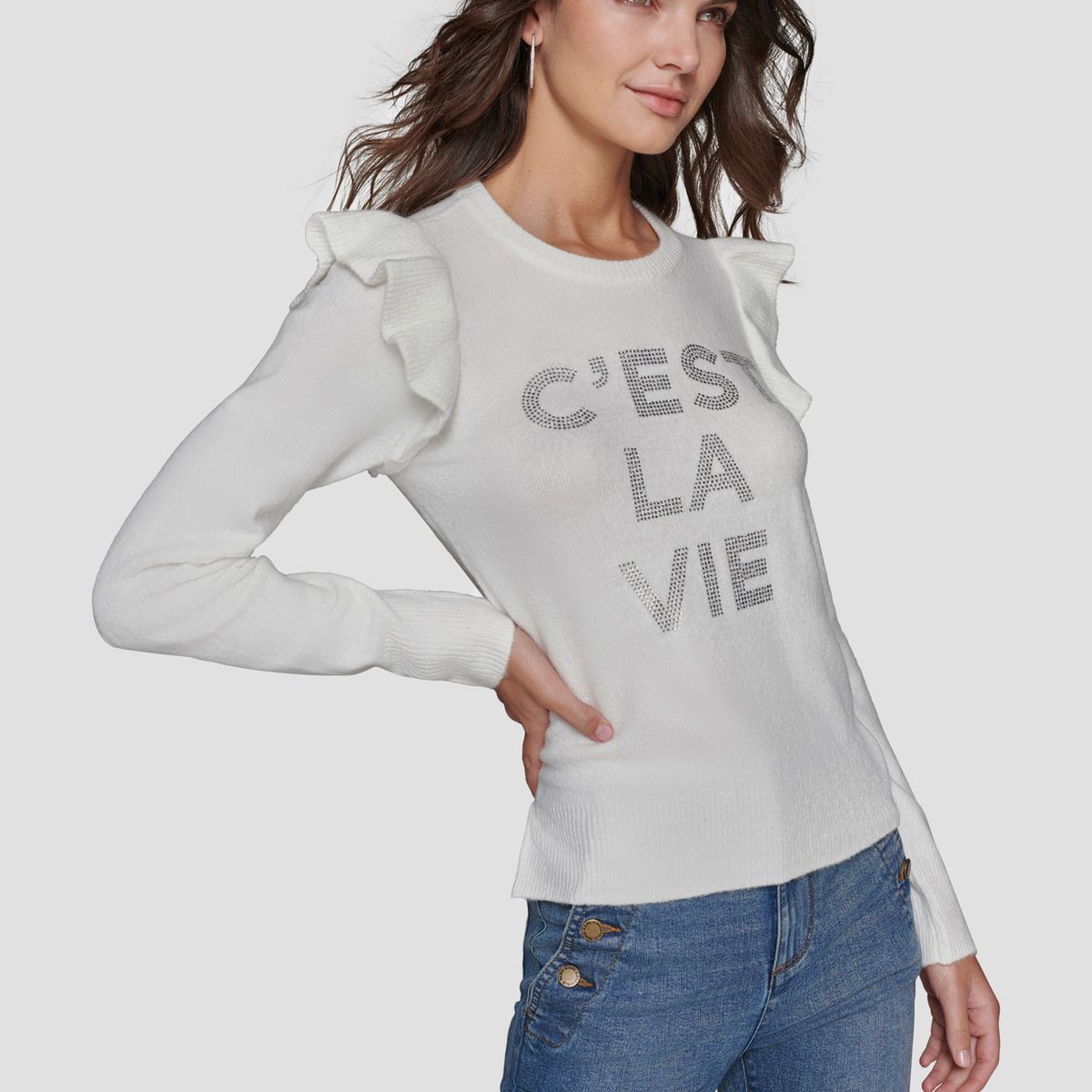 KARL LAGERFELD - Sweater con volantes