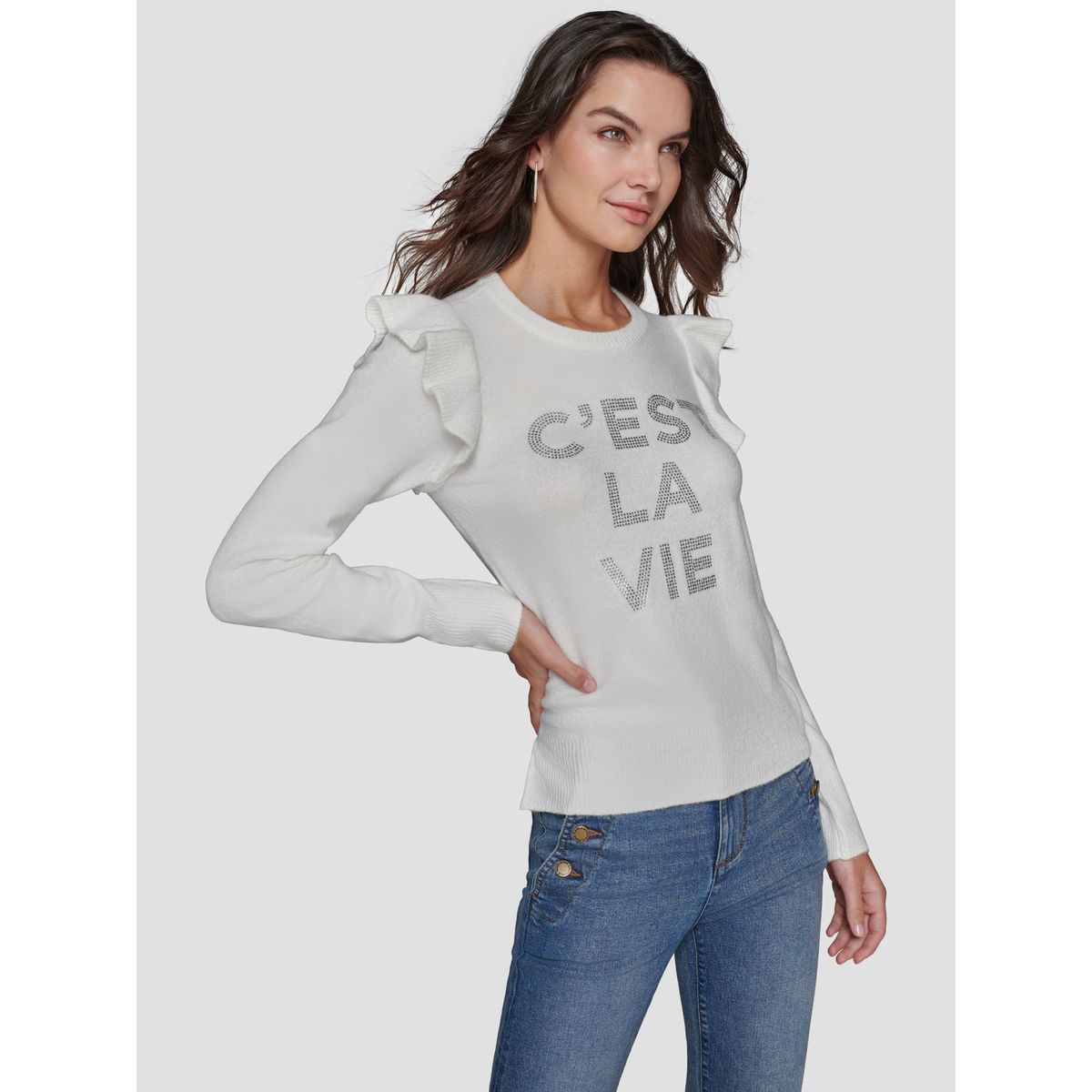 KARL LAGERFELD - Sweater con volantes