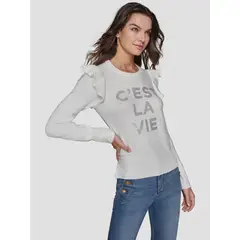 KARL LAGERFELD - Sweater con volantes