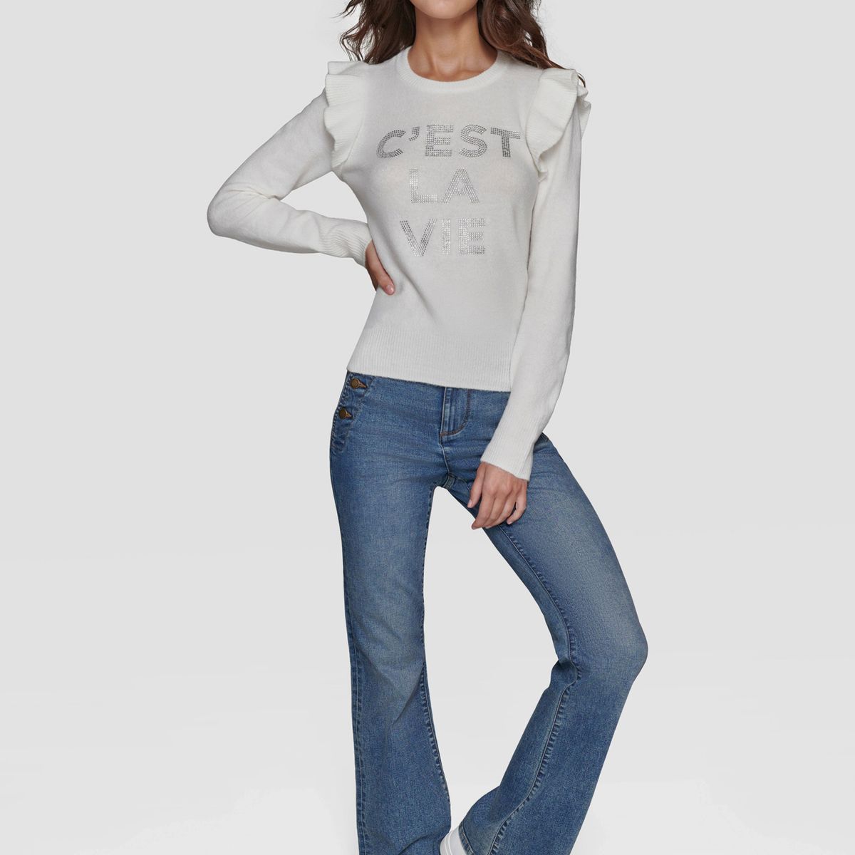 KARL LAGERFELD - Sweater con volantes