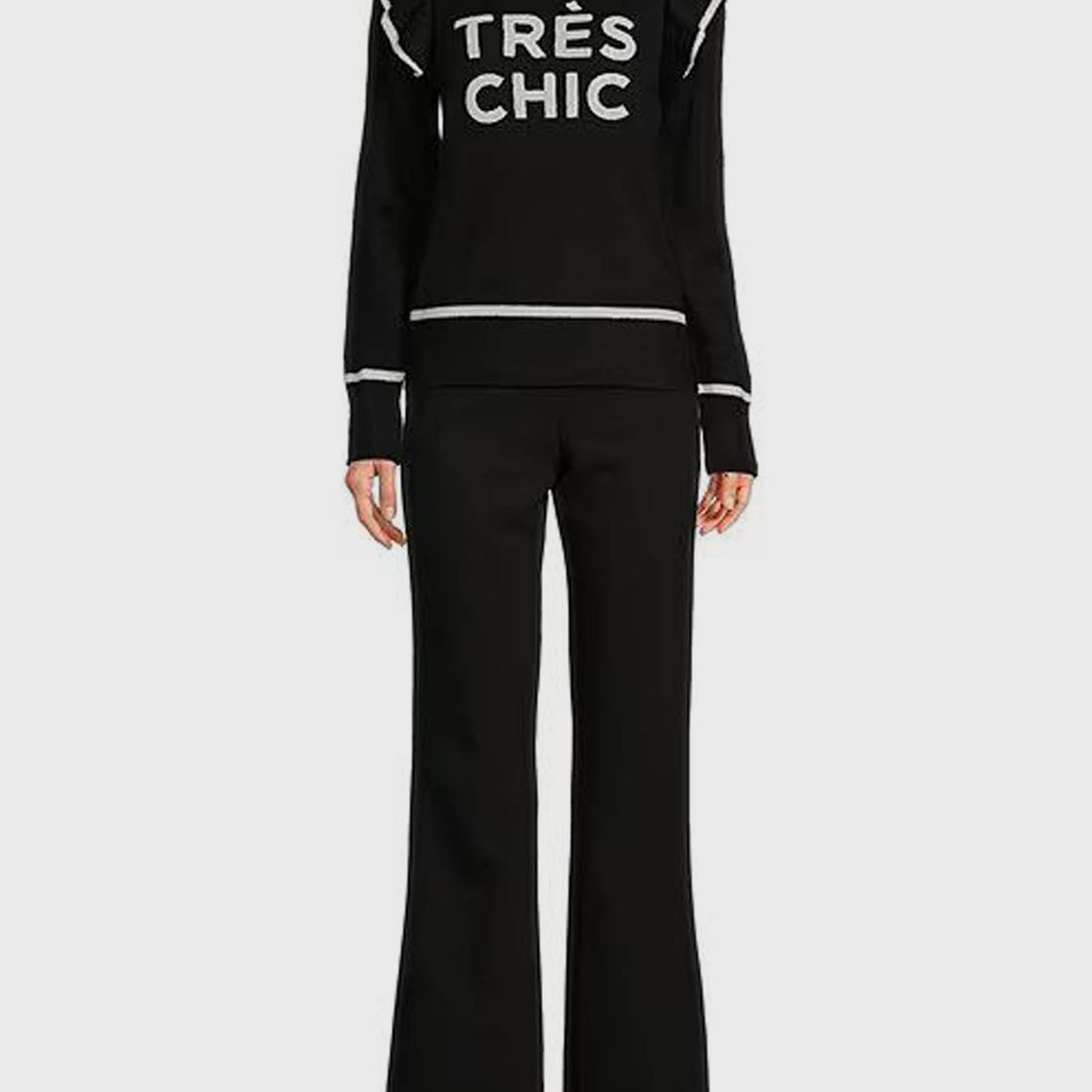 KARL LAGERFELD - Sweater tres chic con volantes