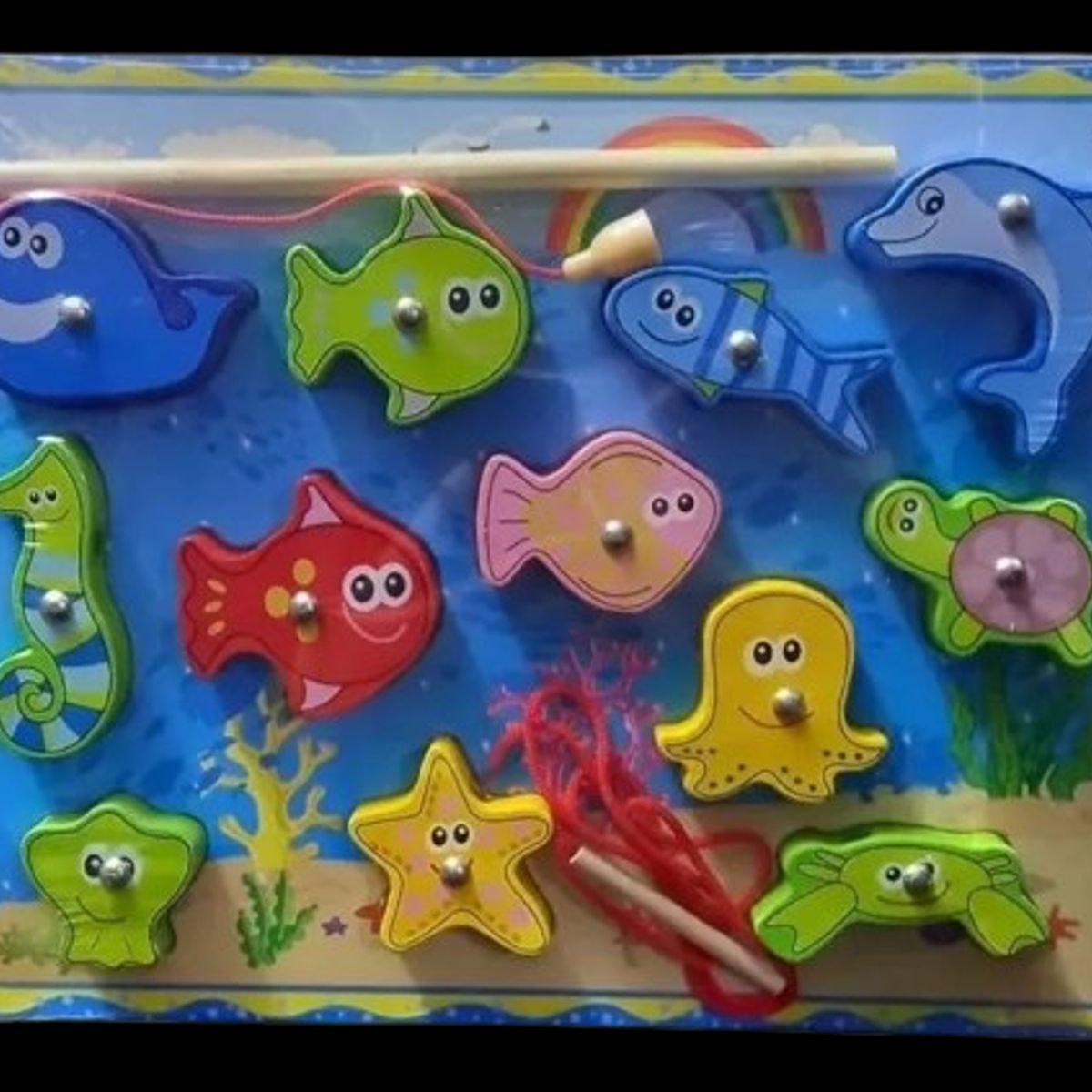 GENERICO - Set juguete didactico pescado magnetico