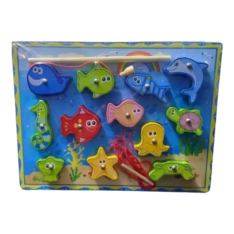 GENERICO - Set juguete didactico pescado magnetico
