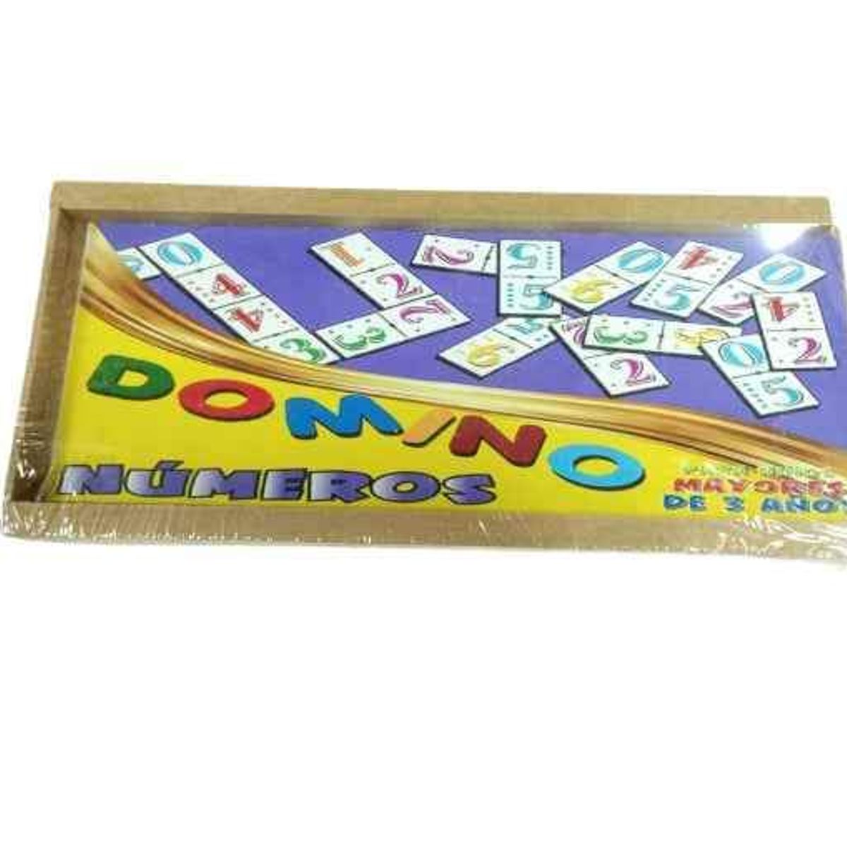 GENERICO - Caja juego didactico domino madera frutas