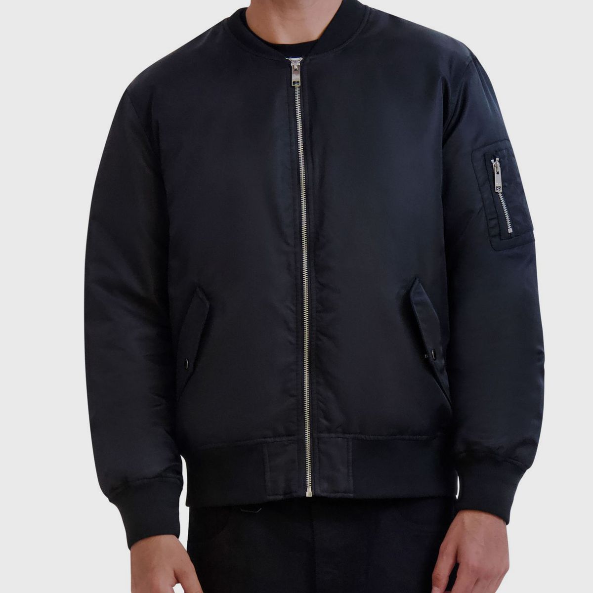 KARL LAGERFELD - Chaqueta bomber de nylon con cierre completo