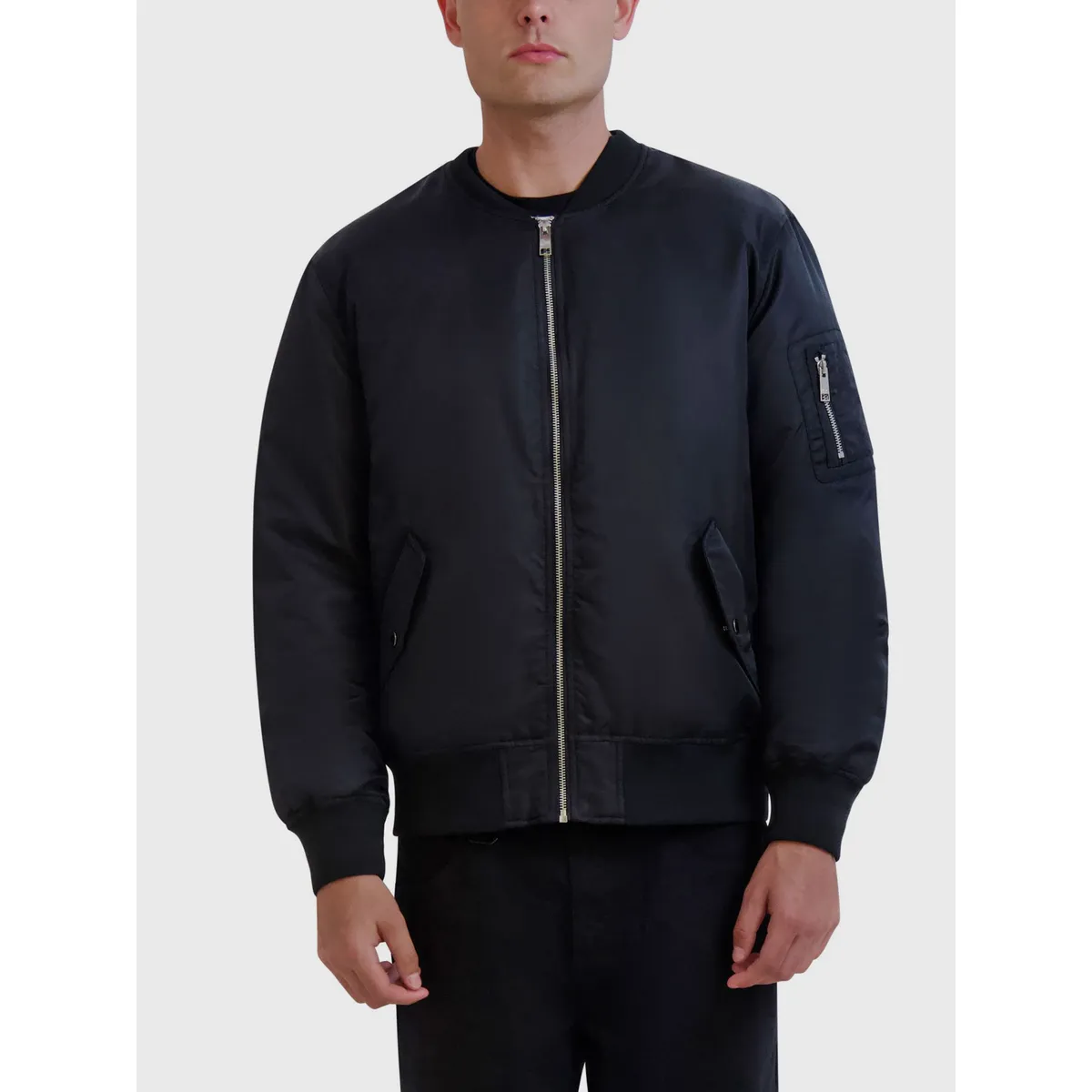 KARL LAGERFELD - Chaqueta bomber de nylon con cierre completo