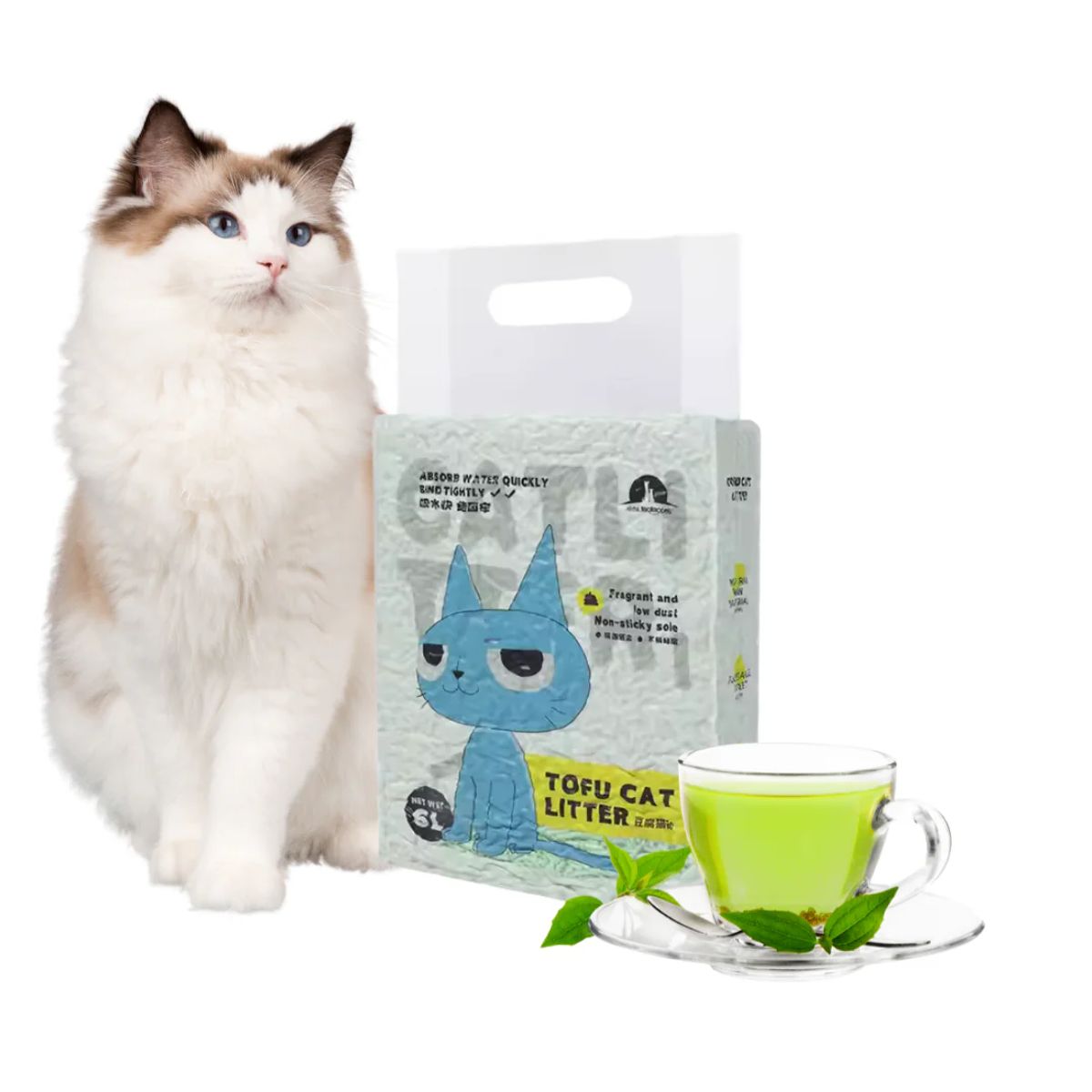MUNDO MAGIA - Arena Para Gatos De Tofu Almidon Arena Biodegradable 2Kg