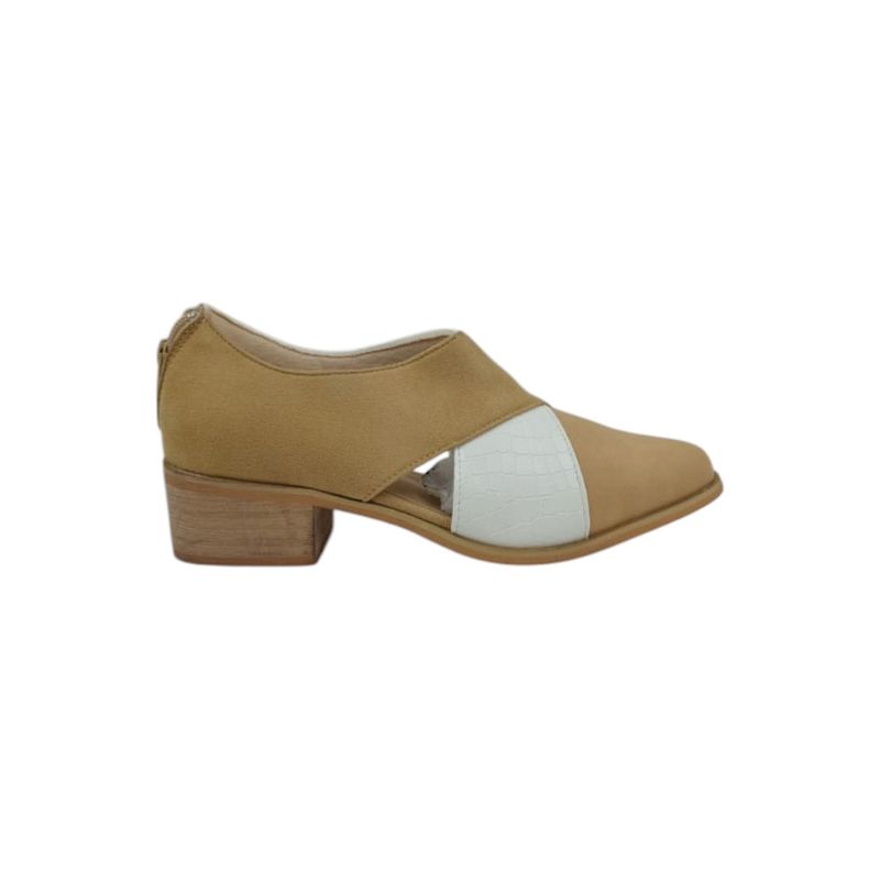 HERIEL - Zapato Beige Bajo Mujer