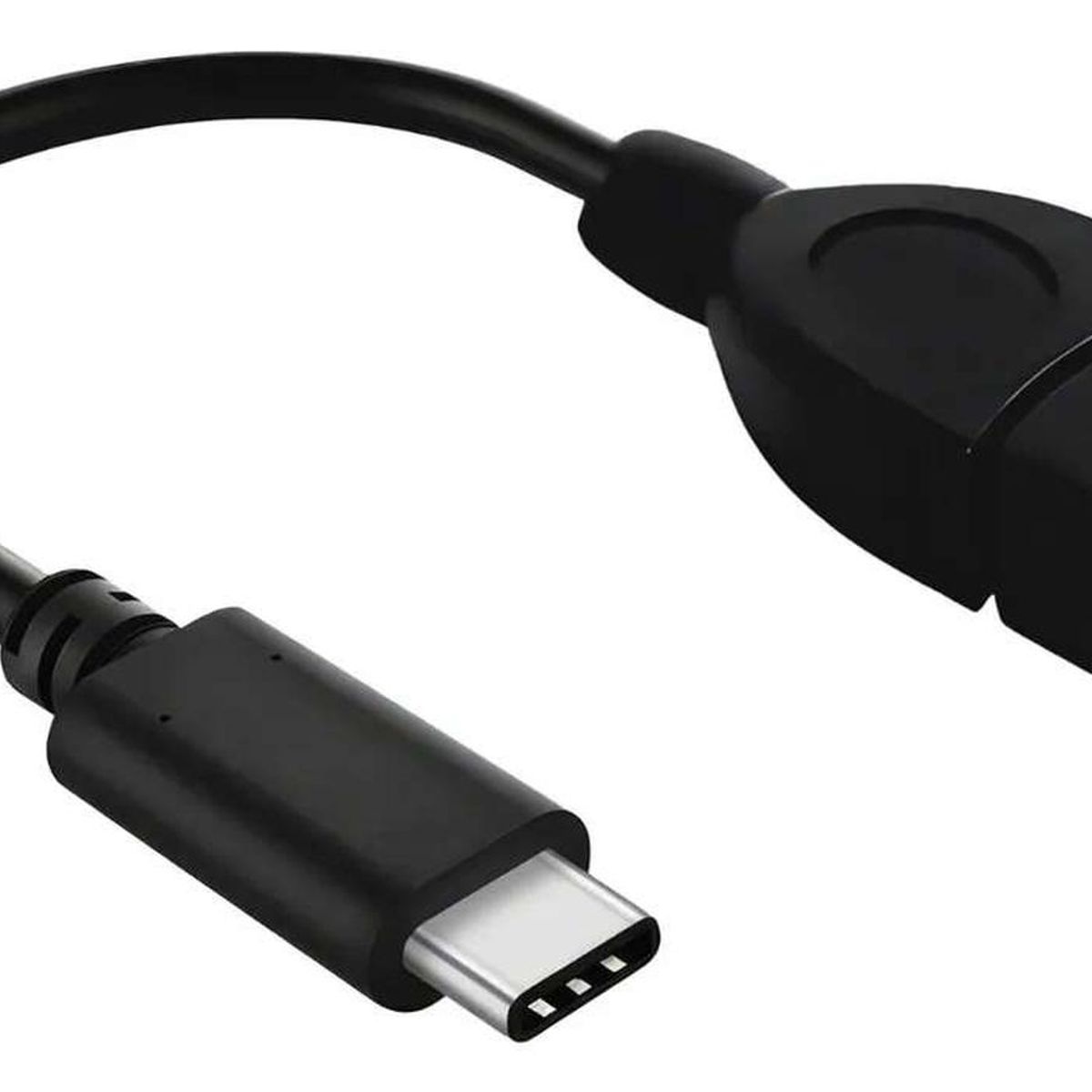 GEN - Pack 10 Cable Adaptador Otg Usb Tipo C Type Pendrive Mouse - Negro