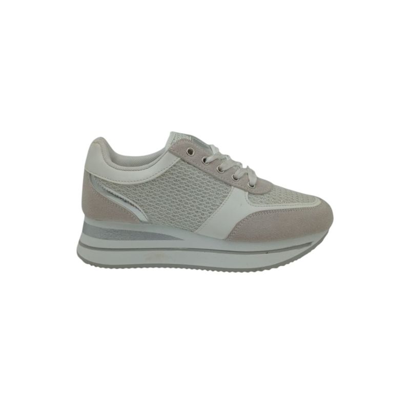 HERIEL - Zapatilla Gris Plataforma Mujer