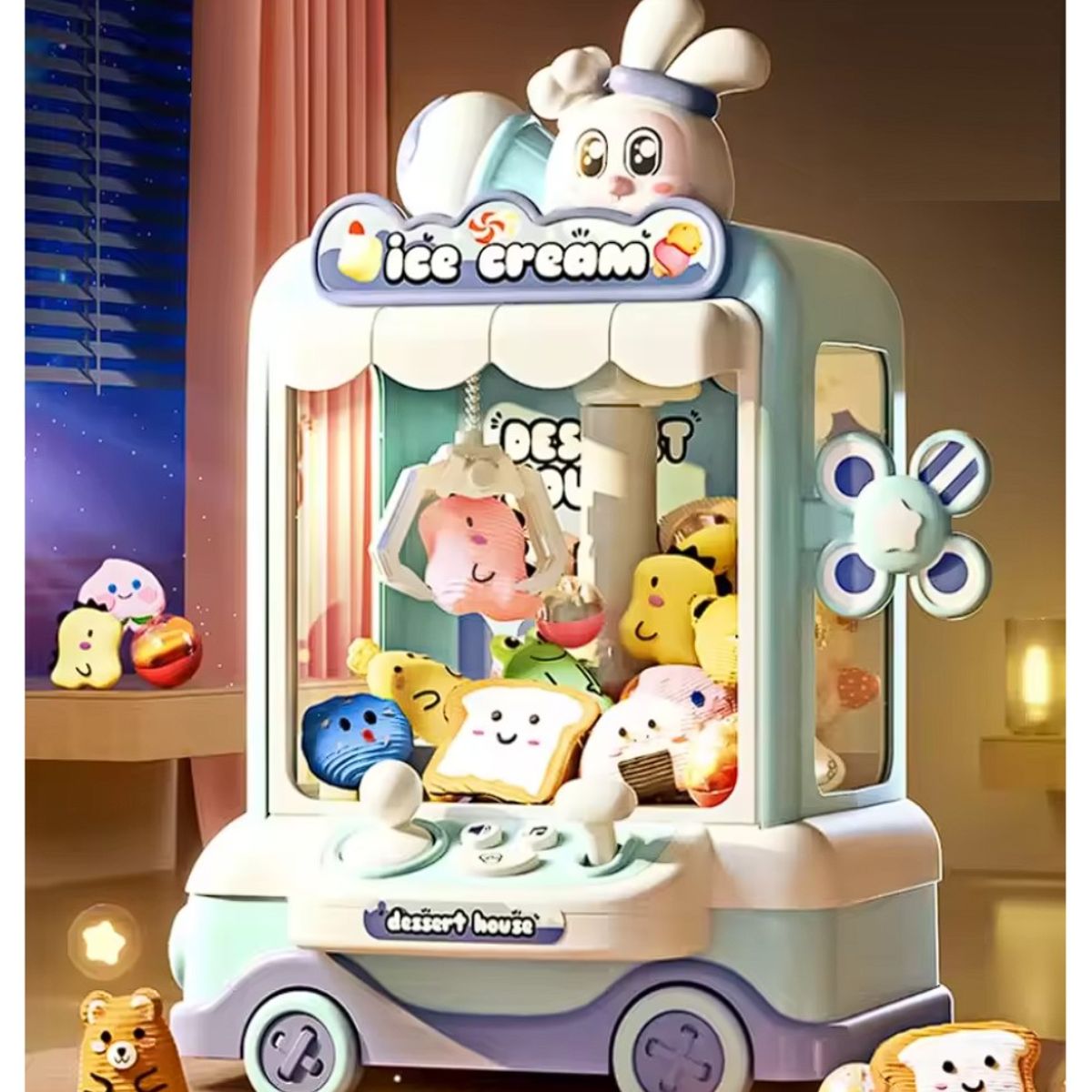 GENERICO - Máquina Mini Expendedora de Peluches y Juguetes 20 Un Azul