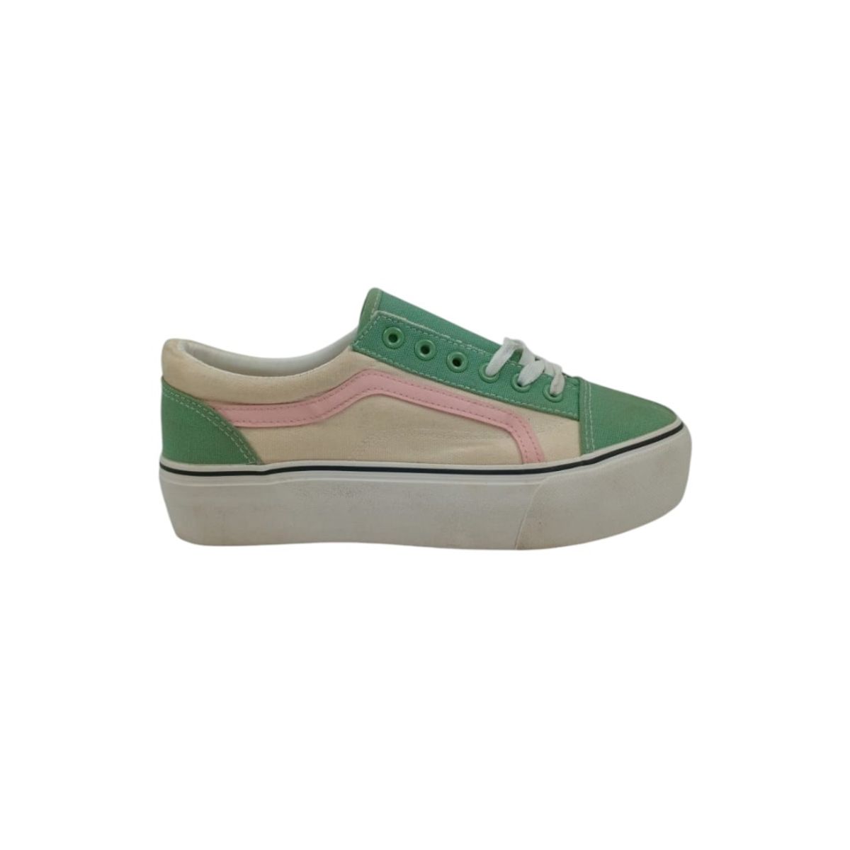 HERIEL - Zapatilla Verde Plataforma Mujer