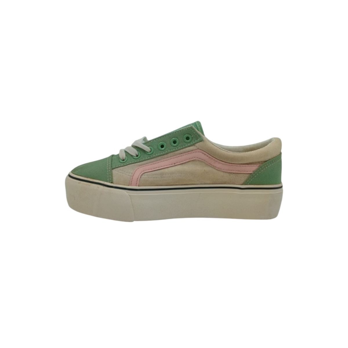 HERIEL - Zapatilla Verde Plataforma Mujer