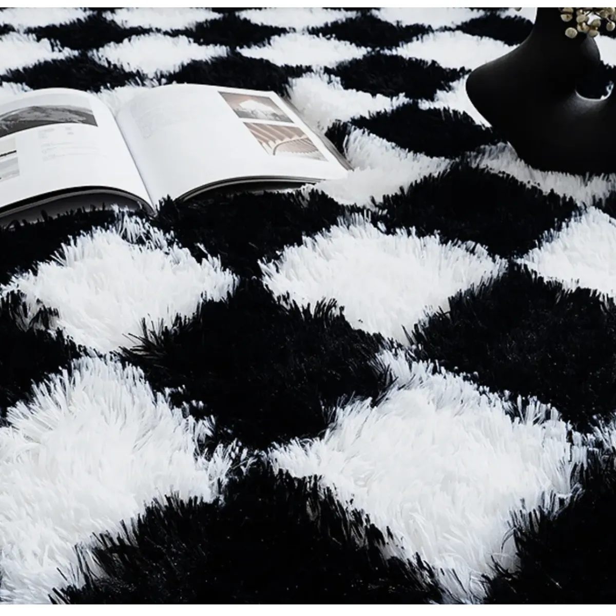 HOMER DESIGN - Bajada De Cama Peluda Alfombra 60x160 Cm Homer Design