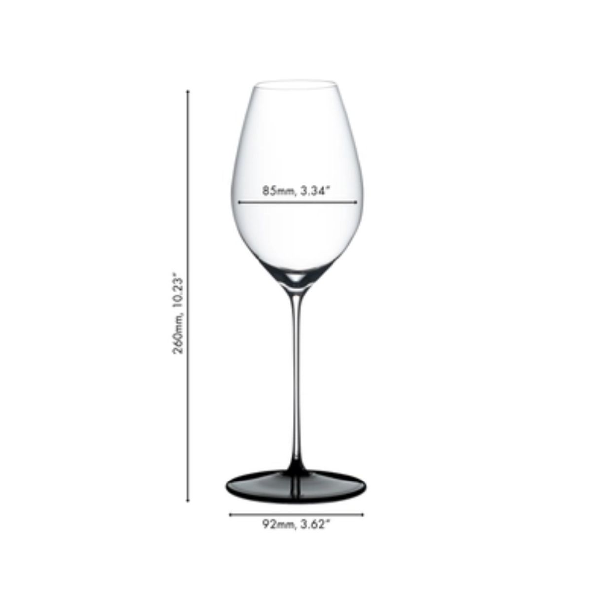 RIEDEL - RIEDEL FATTO A MANO BASE NEGRA CHAMPAGNESAUVIGNON BLANC