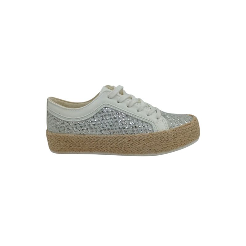 HERIEL - Zapatilla Blanca Textil Mujer