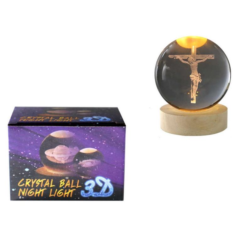 GENERICO - Lampara De Noche Led 3D Bola De Cristal
