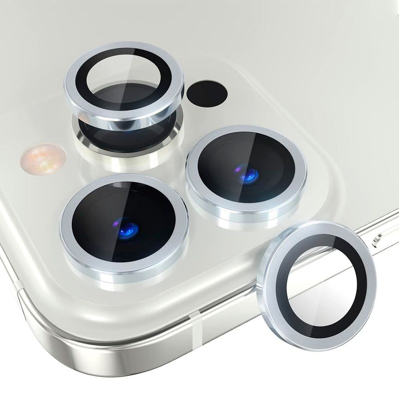 JOIGO - Protector De Lente De Camara Para iPhone 15/15 Plus Plateado