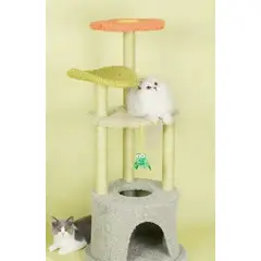 HOMER OUTDOOR - Rascador Para Gatos Cocolumpio Para Gatos De 4 Pisos Verde