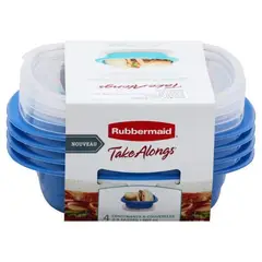 RUBBERMAID - Pack de 4 contenedores plásticos 669ml