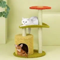 HOMER OUTDOOR - Rascador Para Gatos Cocolumpio Para Gatos De 3 Pisos Verde