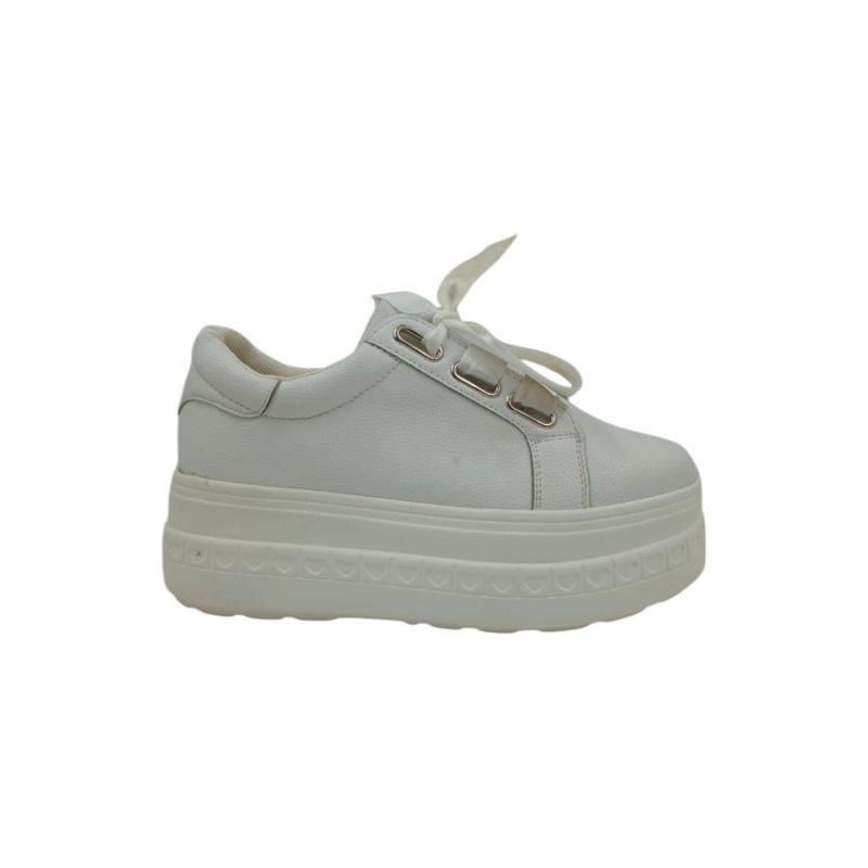 HERIEL - Zapatilla Blanca Plataforma