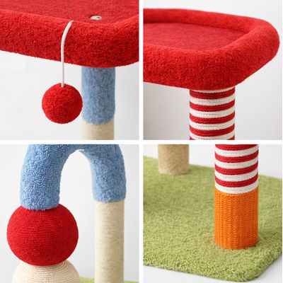 Imagen 2 del producto Rascador Para Gatos Cocolumpio Para Gatos De 4 Pisos Rojo