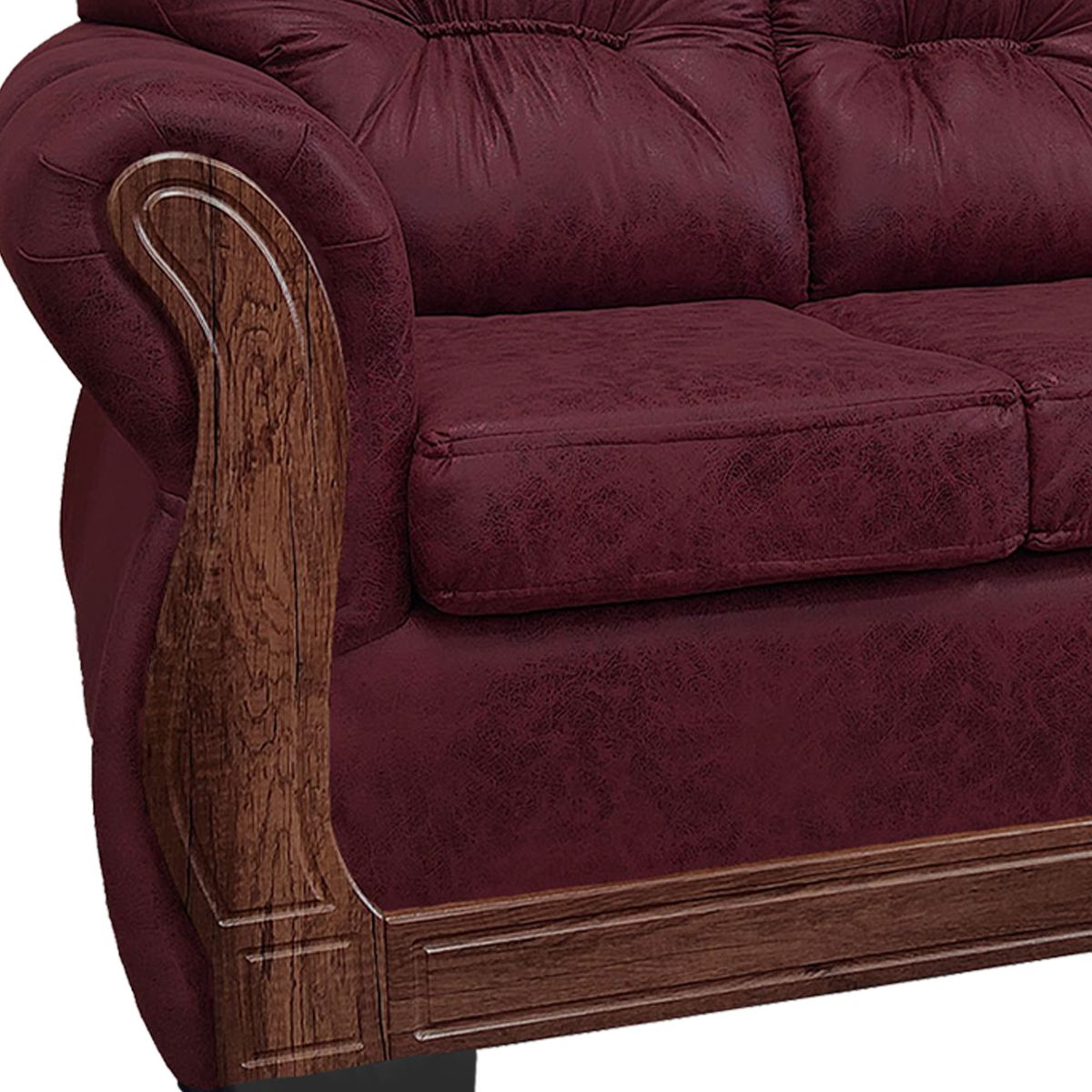 AMERICA DECORA - Living Con Respaldo Confortable 5 Cuerpos Taurus 3+1+1 Envejecido X