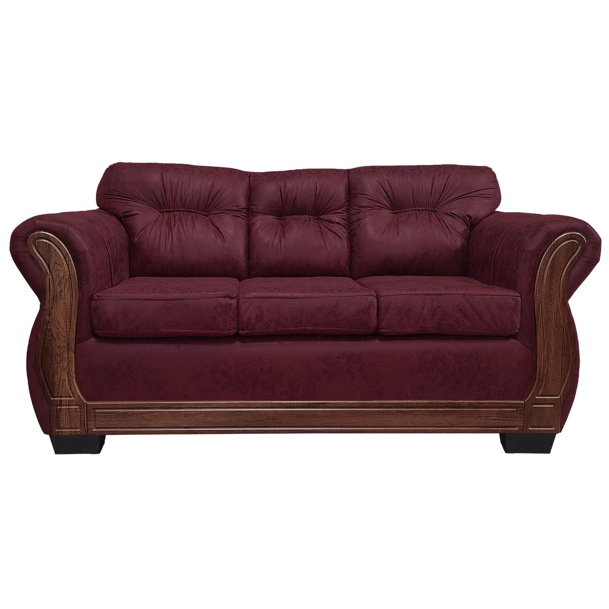 AMERICA DECORA - Sofá Con Respaldo Confortable 3 Cuerpos Taurus Envejecido X