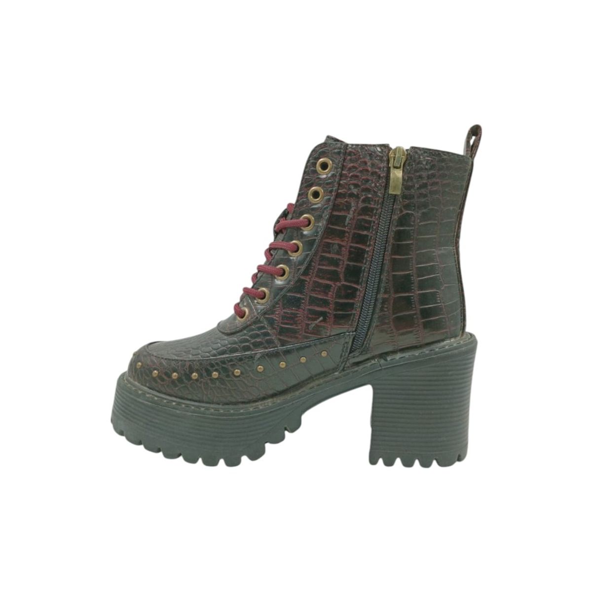 HERIEL - Botín Burdeo Plataforma Tachas Mujer