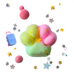 GENERICO - Squishy Patita Gato Pegajosa Con Accesorios