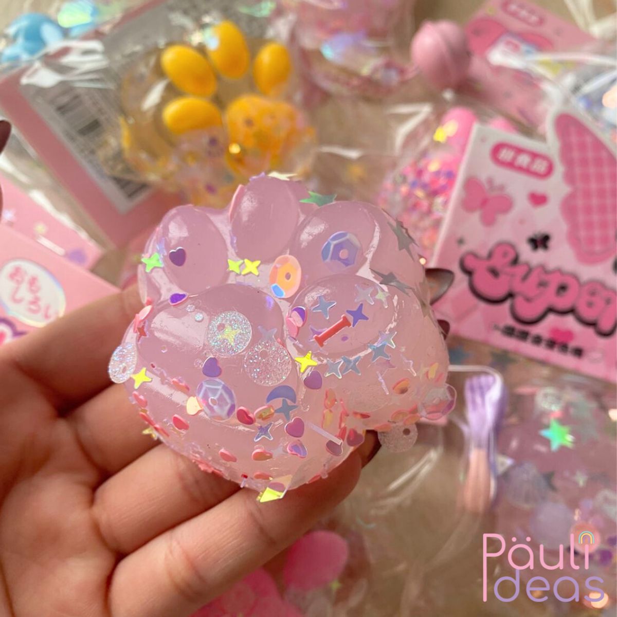 GENERICO - Squishy Patita De Gato Pegajosa Set De 2 Juguete Antiestrés