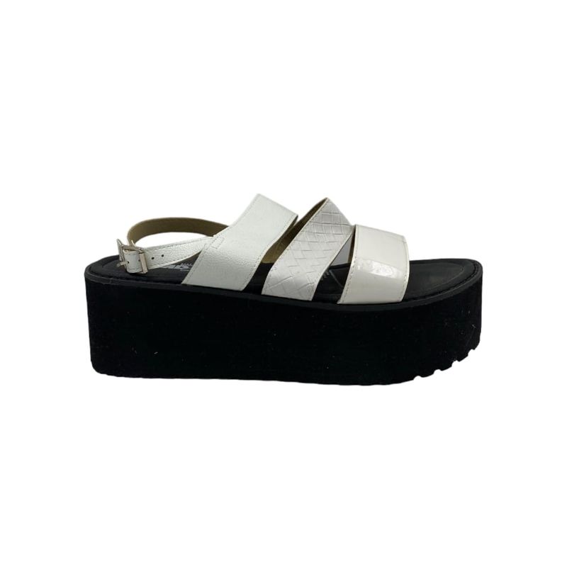 HERIEL - Sandalia Blanca Plataforma  Mujer